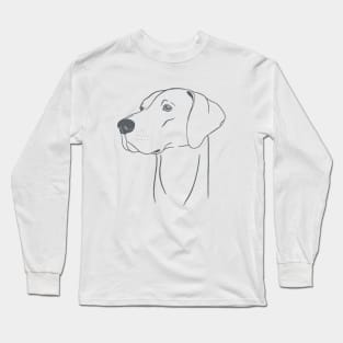 Weimaraner (Yellow and Grey) Long Sleeve T-Shirt